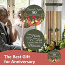 ASTARIN 50th Anniversary Wind Chimes Personalized, 30"/36" Deep Tone Wind Chimes for Wife Husband Parents, Romantic Souvenirs for Men Women Couple by CozyNest Decor