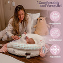 Infant Support Pillow with Adjustable Side Panels - Portable Cushion with Milestone Circles for 0-12 Months - Pink by TinyTreasures Baby Boutique