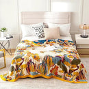 MSGKV Boho Throw Blanket 60''x80'',100% Cotton Blankets for Couch Bed,Cotton Quilt Travel Muslin Blankets Farmhouse Home Decor Soft Lightweight Picnic Blanket by CozyNest Decor