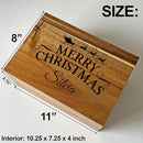 Christmas Eve Box Personalized - Xmas Gift Boxes for Gifts - North Pole Delivery Box - Christmas Tree Present Boxes Customized - Large Santa Storage Chest - Reusable Holiday Decor 11 x 8 x 4.75 in by TinyTreasures Baby Boutique