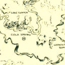 Vintage Map of Three Rivers, California 1945