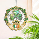 St Patricks Day Decorations - St Patricks Day Accessories, Shamrock Decorations, Irish Gifts for Women Men Friends Family, Shamrock Decorations - Double Layered Hanging Suncatcher 8 in by GreenHaven Gardens