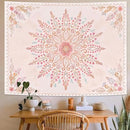 Lunerfex Floral Mandala Tapestry Boho Tapestry for Bedroom Pink Tapestries Wall Hanging Living Room Wall Art and Home Decor 70x90 by CozyNest Decor