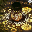 Kaixoxin 2 Pack Solar Garden Decor Metal Lantern Sunflower Table Lamp Bronze Outdoor Dercoration Great Gift for Women Mon Grandma Hanging Lights for Patio Courtyard Garden by GreenHaven Gardens