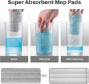 JOYMOOP Flat Mop Pads, Microfiber Mop Cleaning Pads, Washable Pads, Pads Replacement for Flat Mop or Mop Bucket Set, Pack of 4 Refills 13inch - Grey by CozyNest Decor