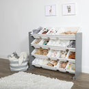 Humble Crew Supersized Toy Storage Organizer with 16 Removable Bins, Grey/White – Large Toy Storage for Toddlers Ideal for Kids' Rooms, Playrooms, and Nurseries - Modern Toy Bins for Kids by TinyTreasures Baby Boutique