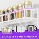 SUFAUY 2 Pack Spice Rack Organizer Wall Mount, 3 Tier Pantry Door Narrow Spice Rack Hanging Metal Shelf for Cupboard, Bathroom Shower Cosmetic, White by CozyNest Decor