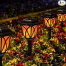 GIGALUMI Solar Lights Outdoor Waterproof, 8 Pack Flickering Flame LED Lights, Garden Decor for Yard, Patio, Landscape, Planter, Walkway by CozyNest Decor