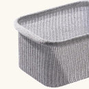 La Jolie Maison Blended Fabric Storage Baskets Set of 2, Rectangle Knitted Baskets for Organizing, Boho Decorative Baskets, Durable Finish, Grey by CozyNest Decor