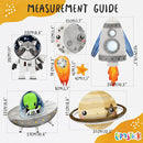 Solar System Wall Decals Astronaut Animals - Peel and Stick Outer Space Stickers with Planets and Stars for Kids Room, Boys or Girls Bedroom, Toddler Nursery, Playroom, Daycare Wall Decor -L Size by TinyTreasures Baby Boutique
