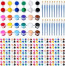 EzaroNexis Mini Acrylic Paint Set for Kids, 25 Pack 12 Colors Washable Kids Paint kit, Perfect for Home Birthday Classroom Party Favors,Painting Canvas,Paper,Wood,Rock & Fabric (350) by TinyTreasures Baby Boutique