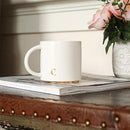 COLLECTIVE HOME - Monogram Ceramic Mugs, 15 oz Golden Initial Coffee Cups, Elegant Alphabet Tea Mugs, Elegant Personalized Mug with Gift Box, Luxurious Cups for Office and Home (c) by CozyNest Decor