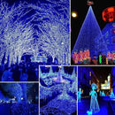 Solar String Lights Outdoor, 2-Pack Total 80FT 200 LED Solar Christmas Twinkle Lights Outside Waterproof Copper Wire 8 Modes Solar Fairy Lights for Garden Tree Party Birthday Christmas Decor (Blue) by GreenHaven Gardens