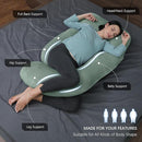MOON PARK Pregnancy Pillows for Sleeping - U Shaped Full Body Maternity Pillow with Removable Cover - Support for Back, Legs, Belly, HIPS - 65 Inch - Green by TinyTreasures Baby Boutique