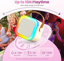 Mini Karaoke Machine for Kids Adults, Kids Toys Karaoke Microphone Singing Speaker, Karaoke Player with 2 Wireless Mic Party, Birthday Gifts for Girls Ages 4, 5, 6, 7, 8, 9, 10, 12+ Years Old(Beige) by TinyTreasures Baby Boutique