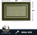 PURRUGS Dirt Trapping Door Mat 24" x 36", Non-Slip/Skid Machine Washable Entryway Rug, Shoes Scraper, Area Rug, Super Absorbent Welcome Mat for Muddy Wet Shoes and Paws, Budding Green & Sage Green by CozyNest Decor