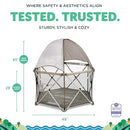 Baby Delight Go with Me Eclipse Deluxe Portable Playard | Playpen | Sun Canopy | Indoor and Outdoor | Ultra Padded Nylon Floor | Sandstone by TinyTreasures Baby Boutique