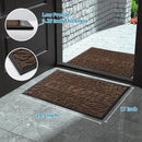 Yimobra Welcome Mat Outdoor, 29.5x17 Waterproof Front Door Mat Outside Entrance, All-Weather Non Slip Front Doormat, Low-Profile Entryway Mats Indoor, Porch and Patio, Coffee by CozyNest Decor