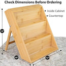 Extra Sturdy 3-Tier Bamboo Spice Rack – 12" W x 10" D x 13" H – Foldable Non-Slip Wooden Spice Organizer for Countertop, Cabinet & Drawer – Includes Labels, Funnel & Hooks – Spice Jars NOT Included by CozyNest Decor