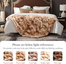Amélie Home Faux Fur Throw Blanket for Couch, Cozy Fuzzy Fluffy Fur Luxurious Soft Striped Plush Gift Blankets for Family Sofa Chair Bed Living Room Bedroom, 55"x70", Tie-dye Khaki by CozyNest Decor