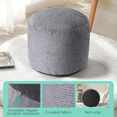 Dual-Size Corduroy Footrest with Hidden Zipper – Ergonomic Memory Foam Ottoman Poufs for Office Desks, Couches & Delicate Floors, Dark Gray 20"x 15" by CozyNest Decor