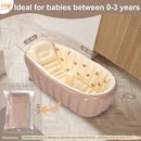 MINK Inflatable Bathtub for Toddlers - Portable Baby Tub with Built-in Air Pump - Collapsible Design for Easy Storage - Perfect for Newborns to Infants by TinyTreasures Baby Boutique