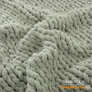 WESHIONGOO Chunky Knit Blanket Throw 50"×60" Knitted Throw Blankets for Couch Bed Fluffy Soft Blanket with Jumbo Chenille Yarn Thick 100% Handmade (Sage Green) by CozyNest Decor