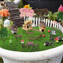 58 Pcs Mini Garden Accessories Set Fairy Village Miniature Fairy House Starter Kit Mini Terrarium Figurines Micro Landscape Mixed Model Tree Diorama Supplies for DIY Succulent Dollhouse Craft by GreenHaven Gardens