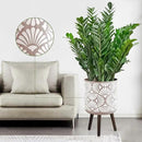 12 Inch Planter with Stand Mid-Century Tall Planter with Legs for Indoor Outdoor Plants by CozyNest Decor