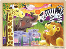Melissa & Doug African Plains Safari Wooden Jigsaw Puzzle with Storage Tray (24 pcs) by TinyTreasures Baby Boutique