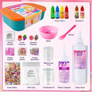 Ice Cream DIY Slime Kit for Girls, Glimmer Crunchy, Confetti Slime Making Kit for Girls, Butter, Foam, Cloud Slime with Add-ins, Foam Balls, Charms, Party Favors Gift Toys for Kids 6-12 by TinyTreasures Baby Boutique