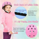 Kids Bike Helmet with DIY Stickers and Knee Pads Elbow Pads Wrist Guard Set for Ages 3-8-14 Toddler Boys Girls Helmet for Roller Skates Cycling Skateboarding Bicycle Scooter by TinyTreasures Baby Boutique