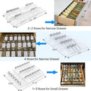 Antimbee Spice Drawer Organizer, 4 Tier- 4 Pack Acrylic Spice Rack Tray for Drawer, Expandable From 13" to 26" Kitchen Spice Rack Tray for Countertop Holds up 28 Spice Jars (Jars not Include) by CozyNest Decor