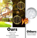 Outdoor Decorations Hanging Ball Lights 2PCS - 12 Inch Connectable Hanging Tree Globe 120 LED Fairy Lights with 8 Lighting Modes,Timing Function Waterproof Indoor Outdoor (Warm White, 2pcs) by GreenHaven Gardens