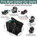 Infant Car Seat Travel Bag Fit Doona Car Seat Stroller and Base, Chicco Keyfit 35 and Base, Doona Travel Bag with Wheels, Padded Car Seat Bags for Air Travel, Nuna Travel Bag with Zipper Pocket by TinyTreasures Baby Boutique