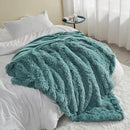 GONAAP Fuzzy Faux Fur Throw Blanket Twin Size Light Teal Super Soft Cozy Plush Fuzzy Shaggy Blanket for Couch Sofa Bed (Light Teal, Twin(60"x80")) by CozyNest Decor