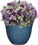 Classic Home and Garden Honeysuckle Resin Flower Pot Planter, Ocean Blue, 13" by GreenHaven Gardens