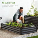 Best Choice Products 6x3x1ft Outdoor Metal Raised Garden Bed Box Vegetable Planter for Vegetables, Flowers, Herbs, and Succulents - Dark Gray by GreenHaven Gardens