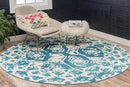 Unique Loom Rosso Collection Vintage Traditional Distressed Blue Round Rug (3' 3 x 3' 3) by CozyNest Decor