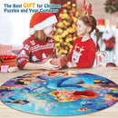 Floor Puzzles for Kids Ages 3-5, 70 Pieces Mermaid Jigsaw Puzzle for Toddler Girls Ages 3 4 5 6 7 8 Year Old, Large Round Underwater Princess Puzzle Educational Learning Toys Birthday Gift by TinyTreasures Baby Boutique