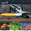 BUGUI 8" Ratchet Pruning Shears, 5 Times Cutting Power Than Normal Garden Scissors, Labor-Saving Design for Arthritis Weak Hands by GreenHaven Gardens