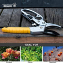 BUGUI 8" Ratchet Pruning Shears, 5 Times Cutting Power Than Normal Garden Scissors, Labor-Saving Design for Arthritis Weak Hands by GreenHaven Gardens