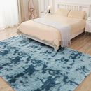 Area Rugs 9x12, Fluffy Rugs for Living Room, Ultra Soft Rugs for Bedroom, Non-Slip Indoor Carpet for Nursery, Kids Room, Playroom, Home Decor, Tie-Dyed Blue by TinyTreasures Baby Boutique