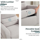 Swivel Rocker Recliner, Oversized Manual Nursery Glider Rocking Recliner with Removable Cushion, Upholstered Teddy Boucle Swivel Reclining Chair for Nursery Living Room Bedroom, Teddy Grey by TinyTreasures Baby Boutique