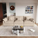 JACH Sectional Couches for Living Room, 3 Seater Cloud Sectional Couch with Deep Seat, Down Filled Modular Sofa, Covers Removeable & Washable, Sofas Furniture for Living Room, Khaki by CozyNest Decor
