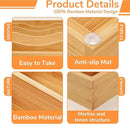 BAMEOS Bamboo Silverware Drawer Organizers, 11.9 inch Utensil Drawer Organizer for Kitchen Drawers, 7 Slots Total Large Flatware Organizer for Knives Cutlery Spoons Forks (Natural) by CozyNest Decor