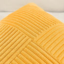 Fancy Homi 2 Packs Gold Yellow Big Decorative Throw Pillow Covers 24x24 Inch for Couch Bed Sofa, Rustic Farmhouse Boho Home Decor, Soft Corss Corduroy Patchwork Accent Square Cushion Case 60x60 cm by CozyNest Decor