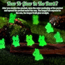 90 Pcs Luminous Mini Resin Dogs, Miniature Dog Figurines, Cute Small Dog Figures, Mini Dog Figurines Statues Glow in The Dark Crafts Cake Decor Tiny Home for Micro Landscape Dollhouse Garden by GreenHaven Gardens