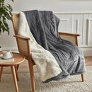 Heated Blanket Throw 50x60, Extra Plush 220GSM Flannel & Sherpa with Child Lock | 6-Level Smart Adaptive Heat & 8Hr Timer | ETL Certified Electric Blanket for Full Body Comfort by CozyNest Decor