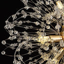 Modern Sputnik Chandeliers for Dining Room, Gold Dandelion Ceiling Hanging Lamp, Round Crystal Beaded Pendant Lights for Bedroom Living Room Farmhouse Kitchen Island (Gold 9Lights) by CozyNest Decor
